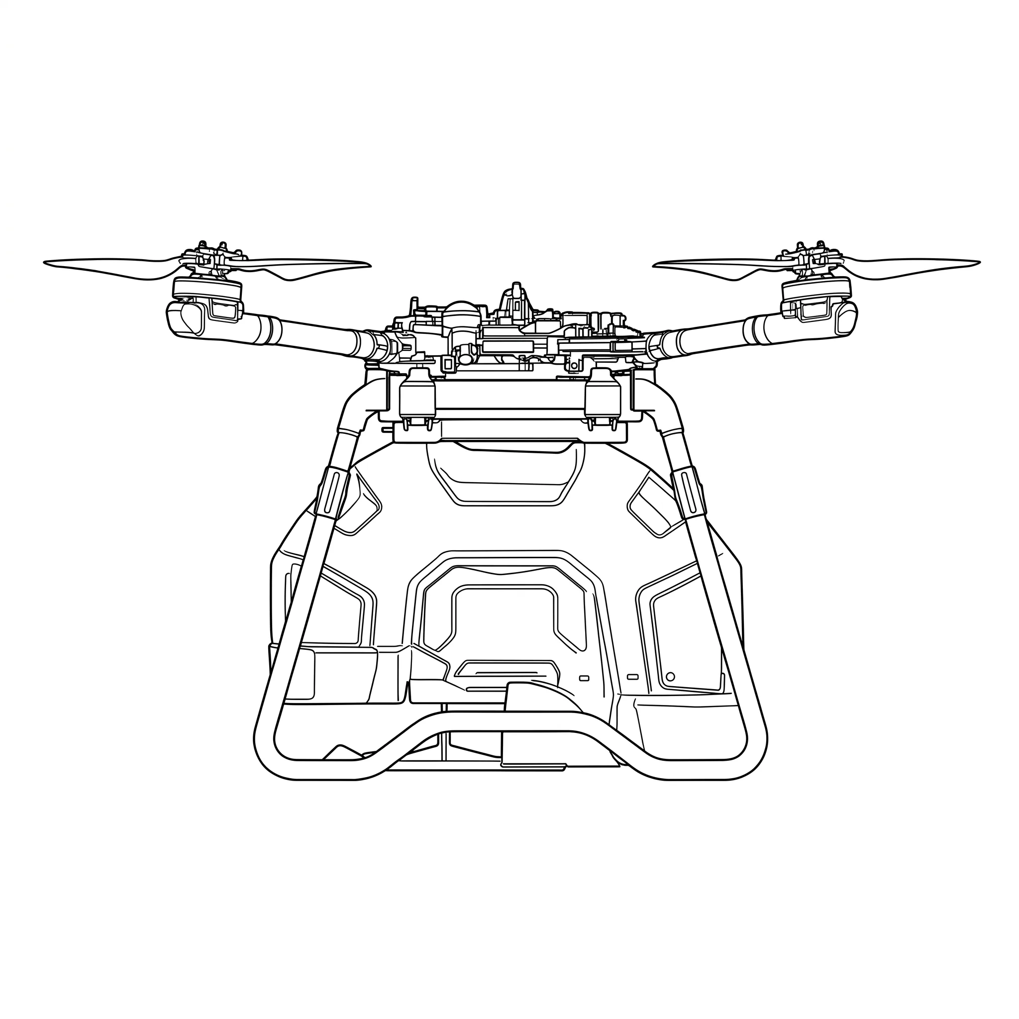 Technical blueprint of the Fogger attachment in side profile