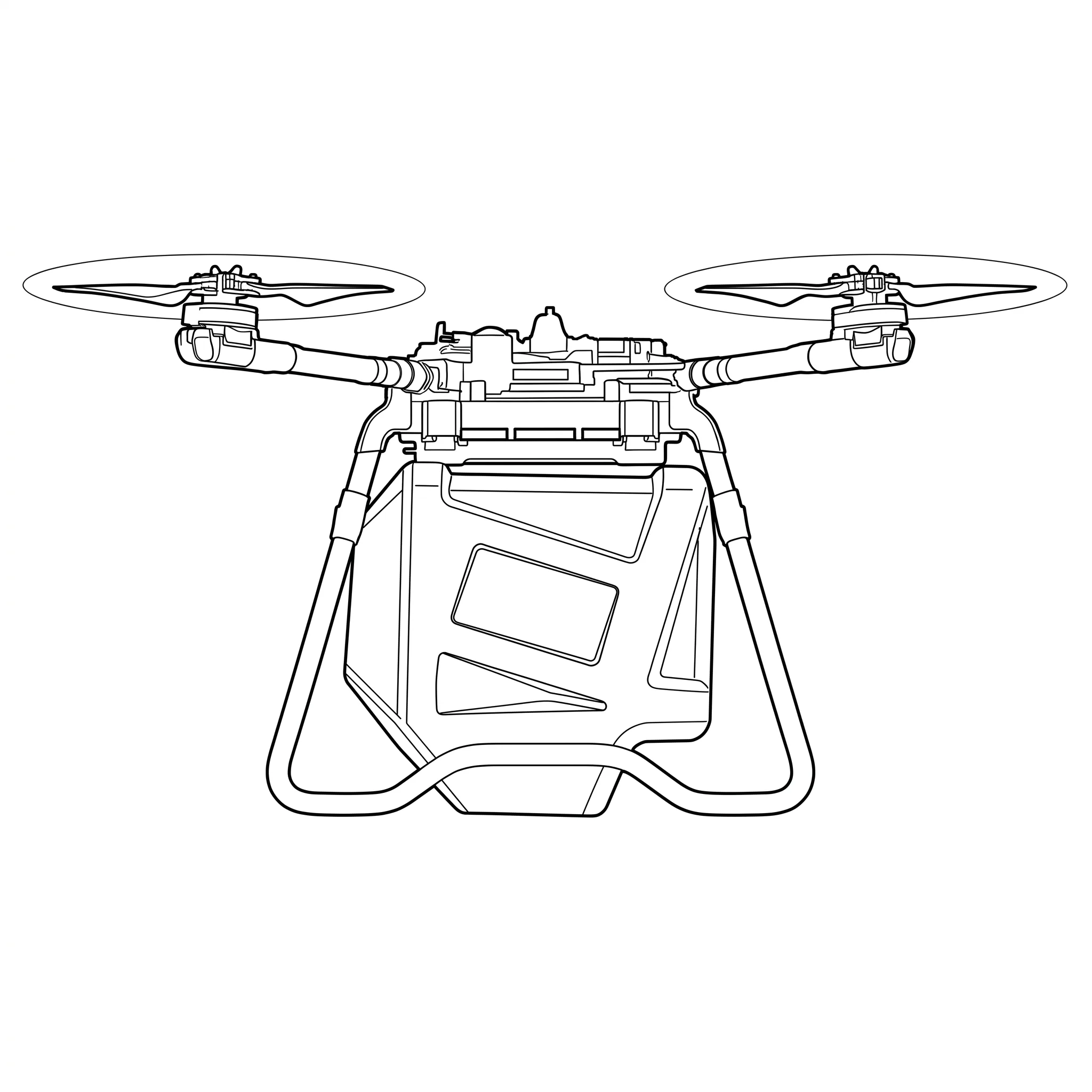 Technical blueprint of the Granulator attachment in side profile